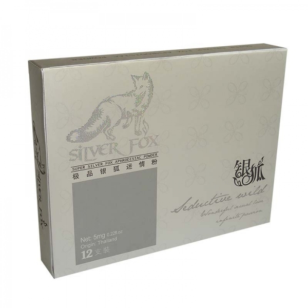 ''Silver Fox'' возбуждающий порошок для женщин, в одной упаковке 12 пакетиков по 5 мг - 4